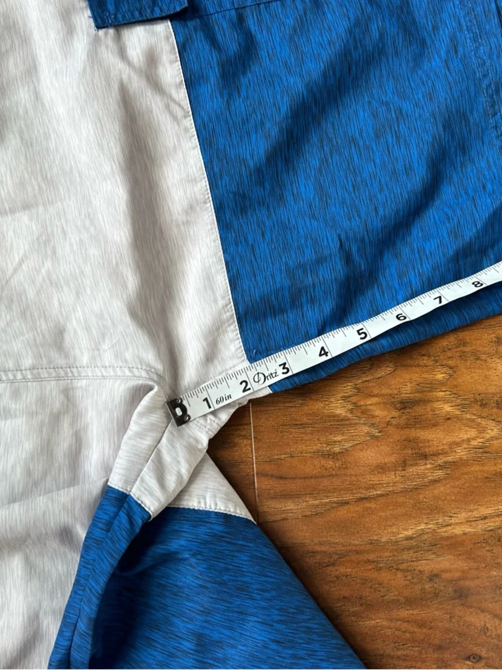 U.S. Polo Assn. Gray White and Royal Blue Colorblock Swim Shorts